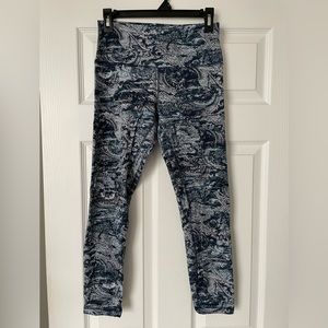 Lululemon Blue Patterned High Rise Align Leggings Length 25 Size 8